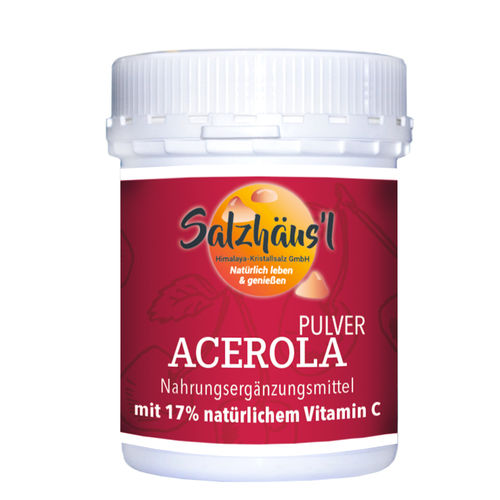 Acerola Pulver SALZHÄUS`L, 70 g mit 17 % natürlichem Vitamin C